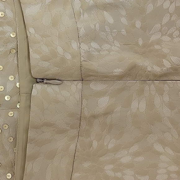 Ann Taylor skirt gold sz 4. Pleats sequins. Fully lined knee length, NWT - Picture 5 of 6